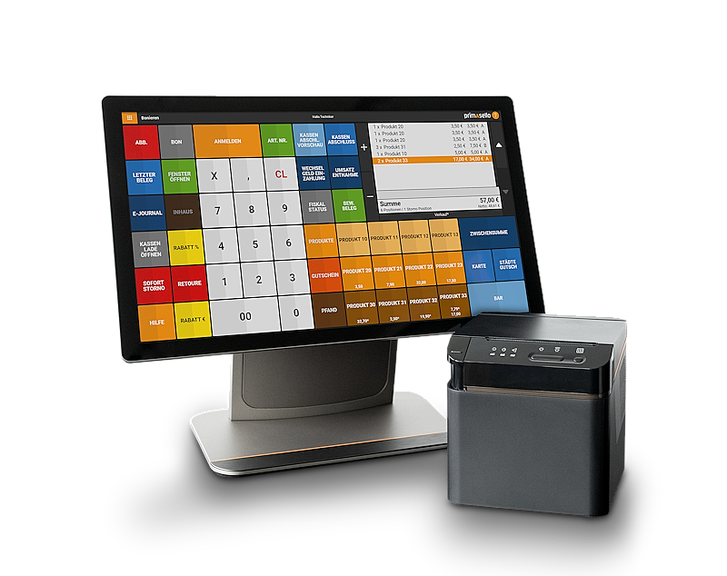 primasello Kassensystem X380 inkl. Thermodrucker und TSE